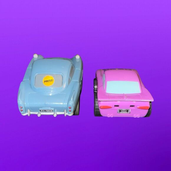 Disney Cars Purple Ramone PVC Plastic Chevy Impala & Finn McMissel Face Car A32 - Picture 4 of 8